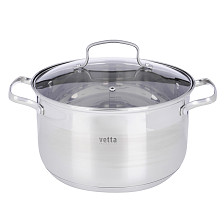 Кастрюля нерж  6,1 л ст кр  Vetta Берн индукц 822-102