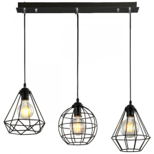 Люстра IM MD.1716-3-P BK H800 D550 3х60W E27