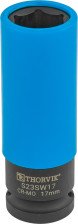 Головка торцевая ударная удлин тонкостенная 1/2" для колесных дисков 17мм THORVIK S23SW17