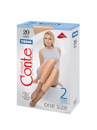 Носки Conte Tension 20 den 2 пары naturel