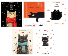 Тетрадь 48 л линия Hatber Котэ ассорти 