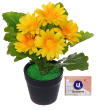 Цветочная композиция Поцелуй лета Хризантема желтая 20см 951-573