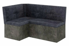 Скамья угловая "Пассаж" ателье темный/ тк темно-серая