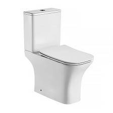 Унитаз Компакт AZARIO FRETTA SQUARE безободковый, с сиденьем микролифт AZ-5121 (650х340х790)