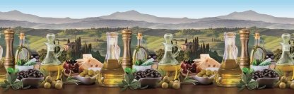 Фартук кухонный (0,6х3,0) "Оливки" (АБС)