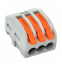 Зажим клеммный WAGO 3 (0,08-4,0) 222-413 с рычагом