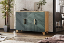 Комод Ирис (1200) Браш мени грин/Дуб крафт