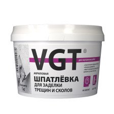 Шпатлевка для заделки трещин и сколов для внутренних работ акриловая (1кг) ВГТ