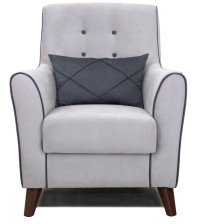 Кресло для отдыха Френсис Арт ТК 264 Амиго эш (светло-серый)/Амиго графит (темно-серый)