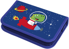 Пенал 1 отд 190х90х20 мм Каляка-Маляка синий картон