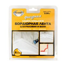 Лента бордюрная для ванн AVIORA 38ммх3,35м трехгранная 302-104