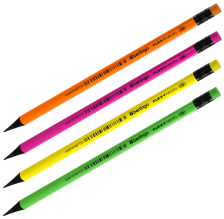 Карандаш ч/гр HB Berlingo Flexy Neon с ластиком заточенный