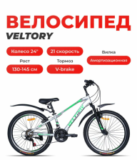 Велосипед Veltory (24V-4006) серебро