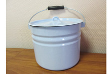 Ведро эмалированное 9 л с крышкой без рисунка 1221Ц