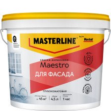 Краска Maestro фасадная BC (4,5л) Marshall / MASTERLINE