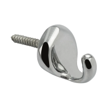 Крючок одинарный хром 571 (уп)