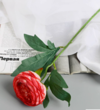 Цветок искуственный Пион Пижон 45см розово-красный 10104933