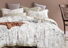 КПБ сатин набивной Cleo Satin Lux 584-SL 50х70+70х70, Евро