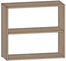Каркас верхнего шкафа ДУБЛИН 80х72х28 см, ЛДСП дуб сонома (2 двери)