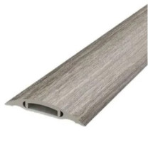 Порог Идеал42 пластиковый с монтажным каналом 42мм орех серый 0,9 м