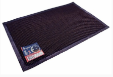 Коврик из полиэстера на ПВХ EKM-02 43х68смх9мм коричнево-черный 