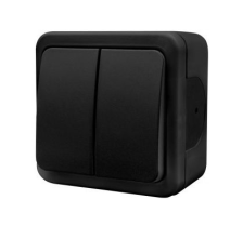 Выключатель 2-м открытой установки 92-53-03 MULTIMA IP20 черный