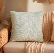 Наволочка декортивная полиэстер Листва зеленый 43х43 см Этель