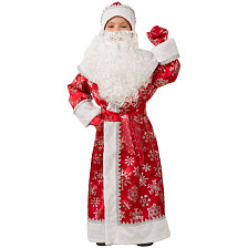 Костюм Деда Мороза (шуба, шапка, пояс, варежки) р-р 38 детский 1206-152-76