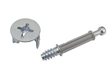 Стяжка эксцентрика S16,Д=15х12,5 саморез пластик L=34