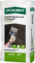 Клей плиточный стандарт Базпликс АС10 (25кг) Основит
