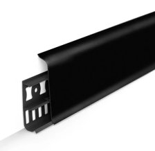 Плинтус Идеал Деконика с кабель-каналом черный 2,2 м 70 мм