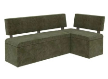 Скамья угловая со спальным местом "Монреаль" Венге/ТК зеленая