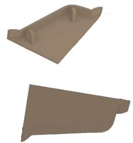 Заглушка пласт модена правая KORNER