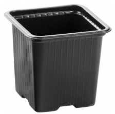 Горшок для рассады 0,2л 7х7х7см квадрат черный