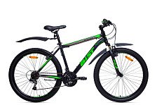 Велосипед горный Aist Quest 21 скорость, стальная рама 20",черно-зеленый ( 26")