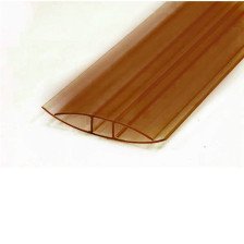 Профиль (соединительный) разъемный 6-10мм для поликарбоната коричневый (3м)