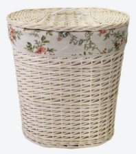 Корзина бельевая овальная "Rose" натуральный Д330, Ш210, В360