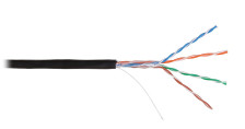 Провод компьютерный UTP/U-cat 5e 4пар (внешний) NIKOLAN NKL 4600B-BK