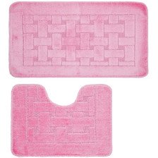 Комплект ковриков для в/к BANYOLIN CLASSIC из 2 шт 50х80/50х40см 11мм (розовый) 1/25