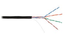 Провод компьютерный UTP/U-cat 5e 4пар (внешний) NIKOLAN NKL 4600B-BK