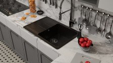 Мойка из искусственного камня 750х505 черный 17731/22