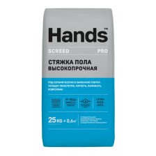 Стяжка пола высокопрочная Screed PRO 25кг Hands 