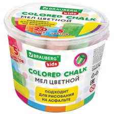 Мел 5 цв 20 шт в ведре Brauberg