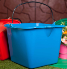 Ведро 20л пластиковое садовое цветное квадратное 2696 Flexible