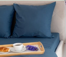 Наволочка поплин 70х70 см Кобальт Mariya DeLuxe