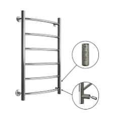 Полотенцесушитель В4 Р80х50 электрический, белый матовый, под скрытый монтаж, правый, СНШ Маргроид 