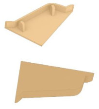 Заглушка пластиковая мрамор золотой левая KORNER