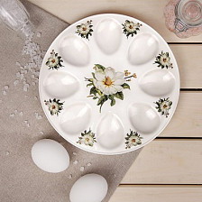 Тарелка для яиц d=20 см 8 шт Цветы шиповника 2532212