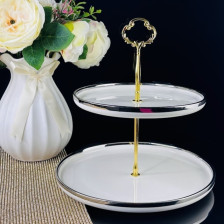 Фруктовница 2-ярусная MULTICOLOR фарфор LENARDI 205-644