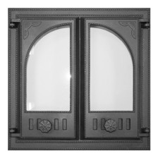 Дверца каминная FIRE WAY 410ммх410м со стеклом К501